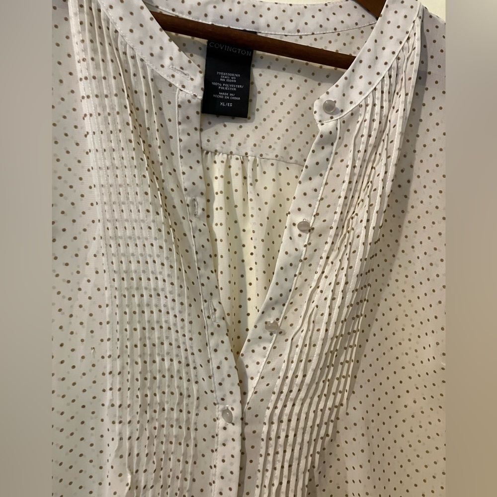 Covington shear polka dot shirt, excellent condition, size XL - Picture 2 of 3